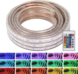 WYZworks LED 100 ft Color Changing Strip Light for Outdoor