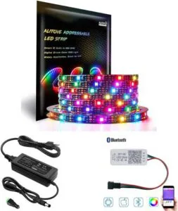 ALITOVE Black LED Strip Lights For PC