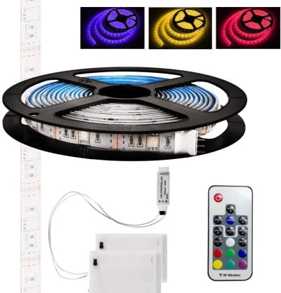 Sxstar 3m led strip light battery powered