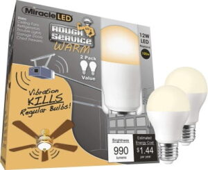 Miracle LED 602748 Rough Service Long-Lasting Light Bulb Garage Doors Opener